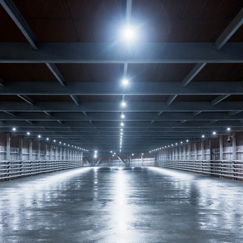 2er-Pack LED-Highbay, Hallenstrahler rund, grau, 100 W, 10000 lm, CCT 3000-6500 K (warm-, neutral-, kaltweiß), IP65