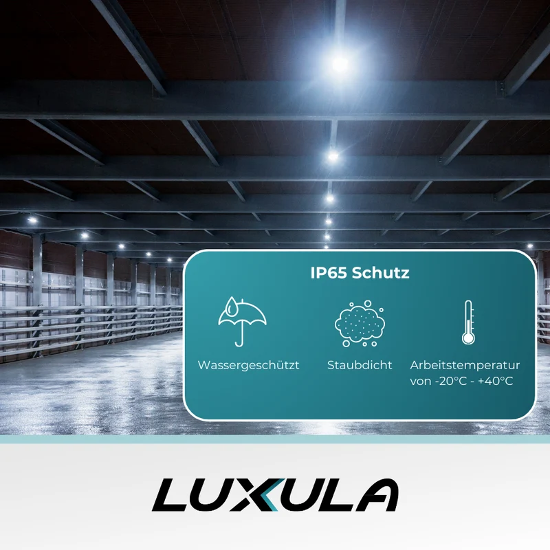 5er-Pack LED-Highbay, Hallenstrahler rund, grau, 100 W, 10000 lm, CCT 3000-6500 K (warm-, neutral-, kaltweiß), IP65