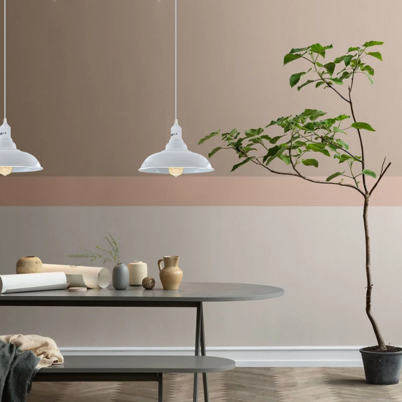 Hängelampen ,farben weiß ,Ø 32 cm ,E27 antike lampe~3004