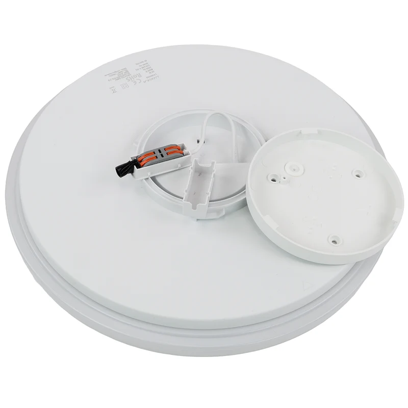 9er-Pack LED Deckenlampe, rund, 12 W, 1200 lm, 3000 K (warmweiß), Ø25 cm, IP44-wassergeschützt, Quick Connector, moderne Leuchte, Badezimmer Lampe