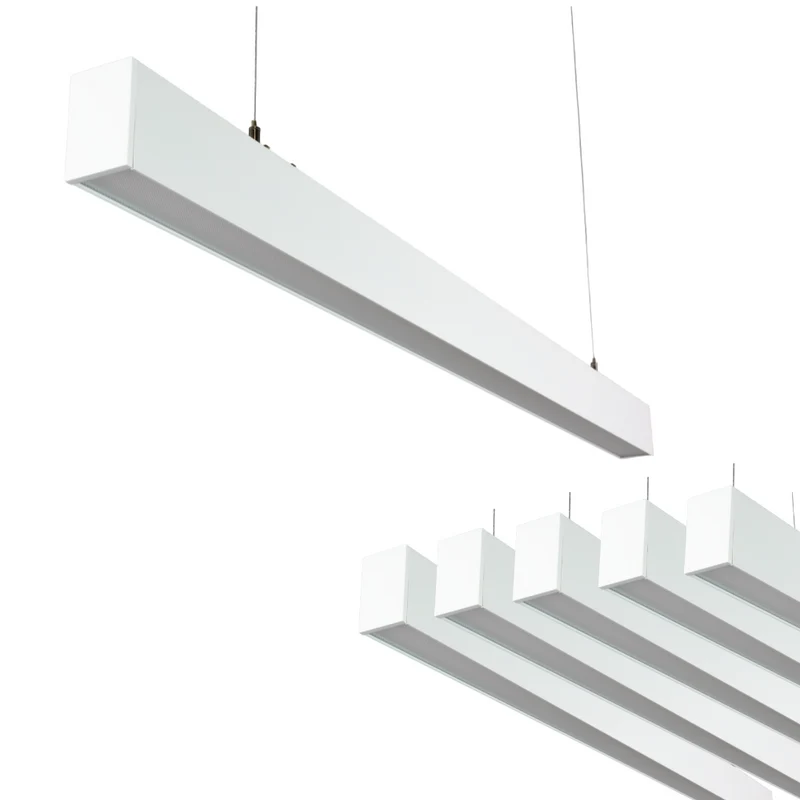 6er-Pack LED Büro-/Tresenleuchte Up&Down, weiß, 120 cm, 30 W, 3600 lm, UGR<19, 3000-6500 K (CCT), LIFUD Netzteil, erweiterbar, Aluminium