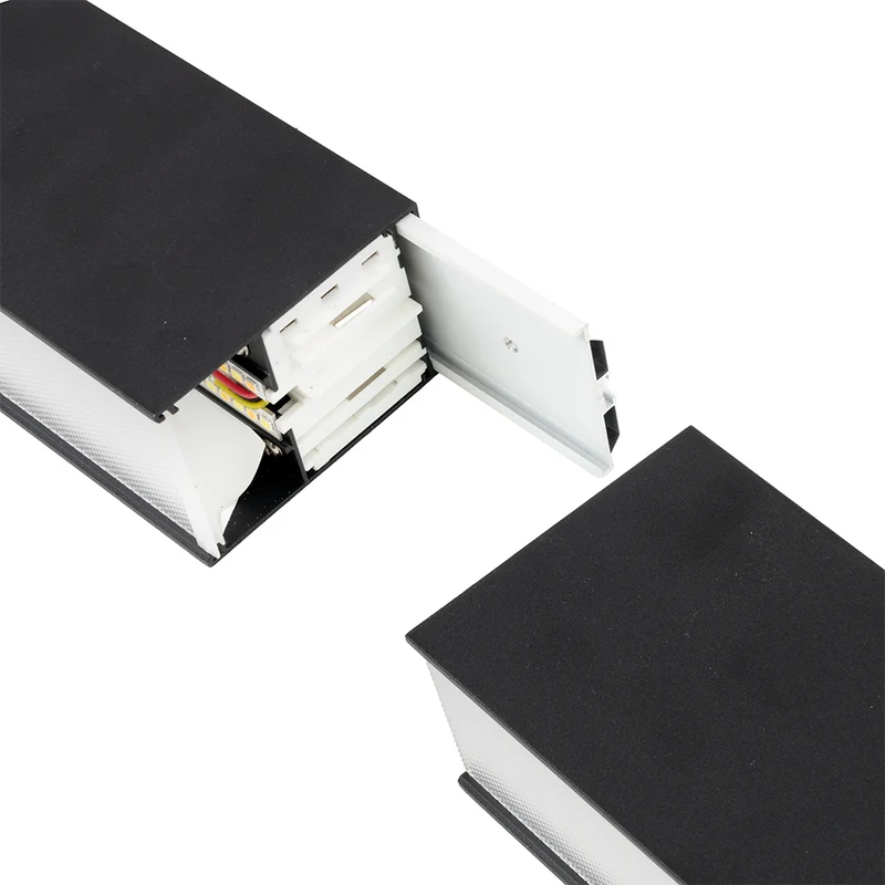 6er-Pack LED Büro-/Tresenleuchte Up&Down, schwarz, 120 cm, 30 W, 3600 lm, UGR<19, 3000-6500 K (CCT), LIFUD Netzteil, erweiterbar, Aluminium