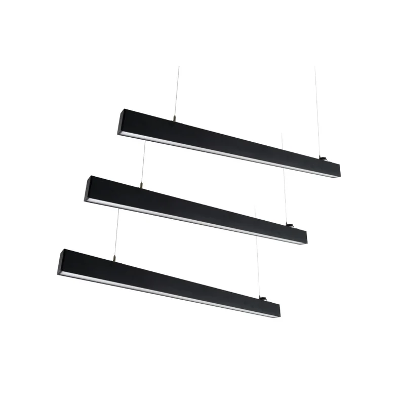 3er-Pack LED Büro-/Tresenleuchte Up&Down, schwarz, 120 cm, 30 W, 3600 lm, UGR<19, 3000-6500 K (CCT), LIFUD Netzteil, erweiterbar, Aluminium