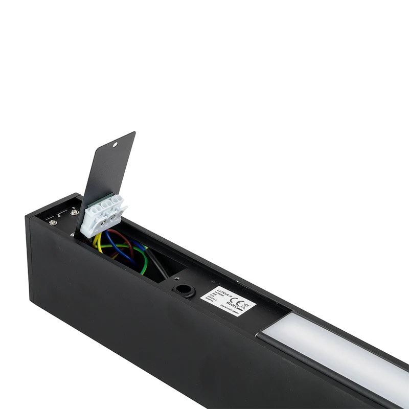 3er-Pack LED Büro-/Tresenleuchte Up&Down, schwarz, 120 cm, 30 W, 3600 lm, UGR<19, 3000-6500 K (CCT), LIFUD Netzteil, erweiterbar, Aluminium
