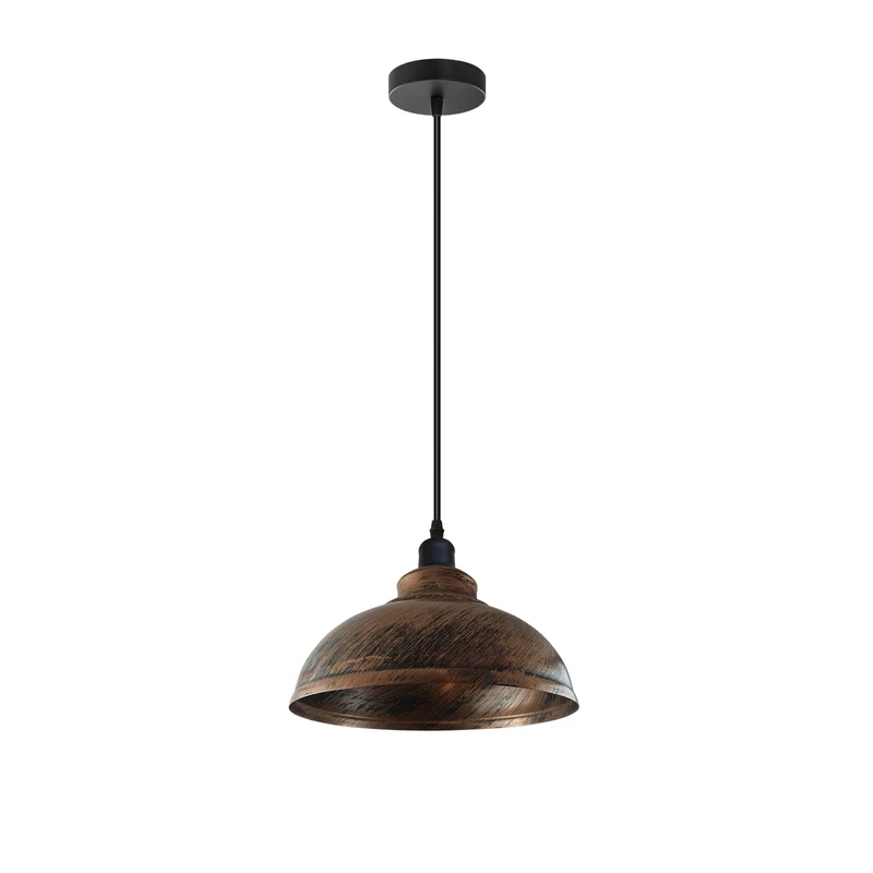 Industrielle Pendelleuchte mit Kupfer-Metallschirm ~2944