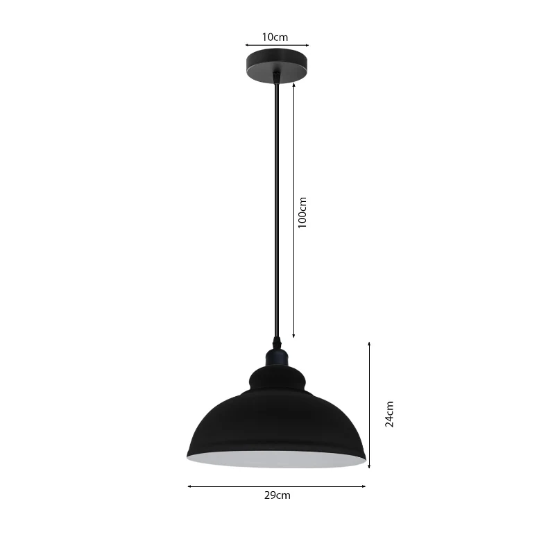 Schwarz Innenseite Pendelleuchte & Hangelampen mit Schirm~2945