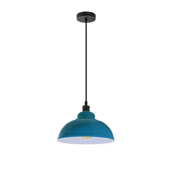 Vintage Pendelleuchte Industriedesign – Blau, Ø 29 cm~2946