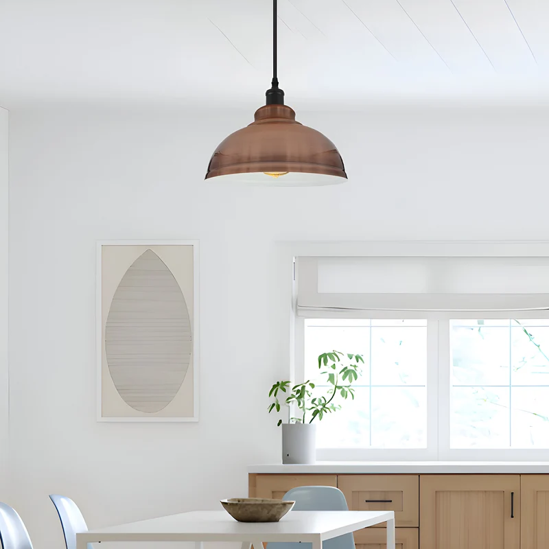 Retro-Industrie Pendelleuchte Kupfer E27 mit 95 cm Kabel~2950