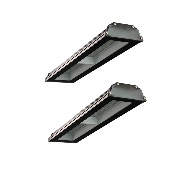 2er Pack LED-Hallenleuchte, linear, 100 W, 10000 lm, 4000 K (neutralweiß), IP65, schwarz