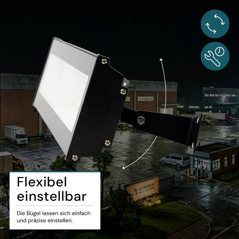 4er Pack LED-Hallenleuchte, linear, 150 W, 15000 lm, 4000 K (neutralweiß), IP65, schwarz