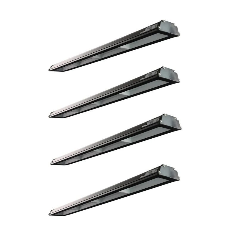 4er Pack LED-Hallenleuchte, linear, 200 W, 20000 lm, 4000 K (neutralweiß), IP65, schwarz