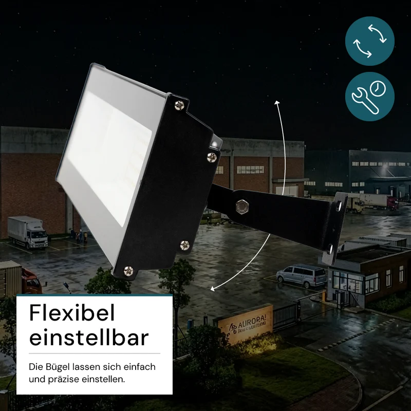 4er Pack LED-Hallenleuchte, linear, 200 W, 20000 lm, 4000 K (neutralweiß), IP65, schwarz