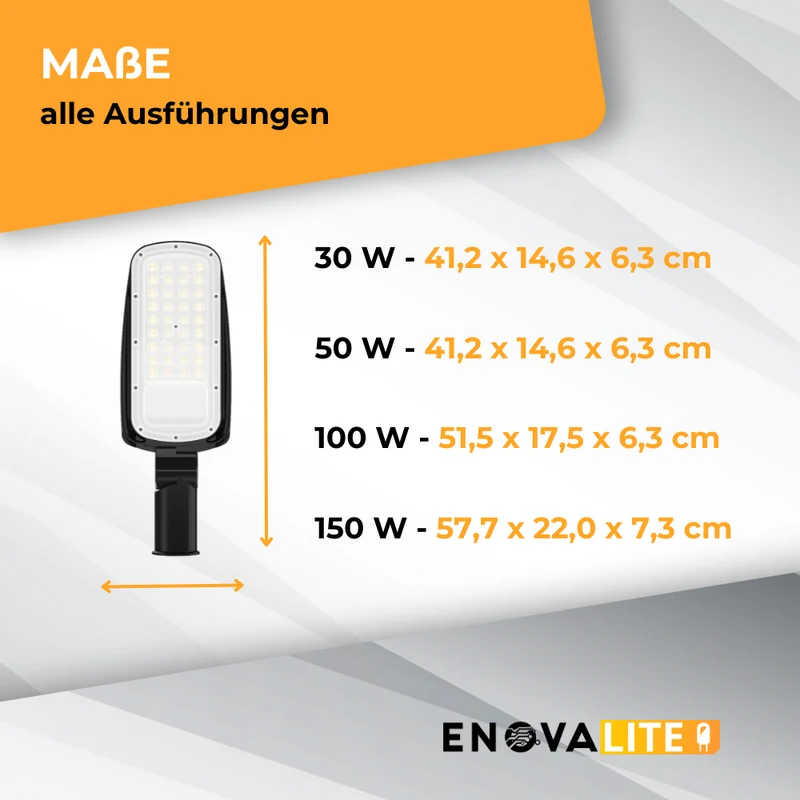 LED-Straßenleuchte, 100 W, 14000 lm, 5000 K (neutralweiß), IP65