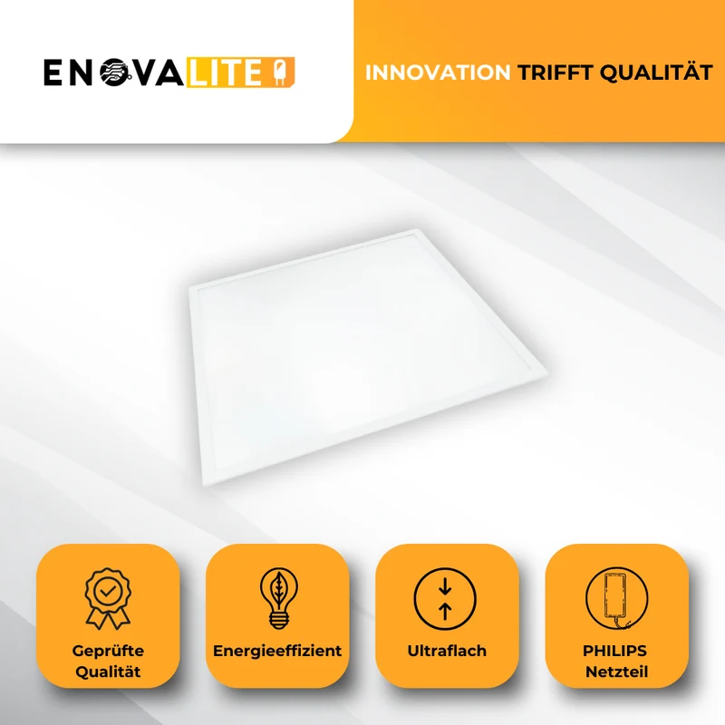 4er-Pack LED Panel, 62x62 cm, 36 W, 3600 lm, 4000 K (neutralweiß)