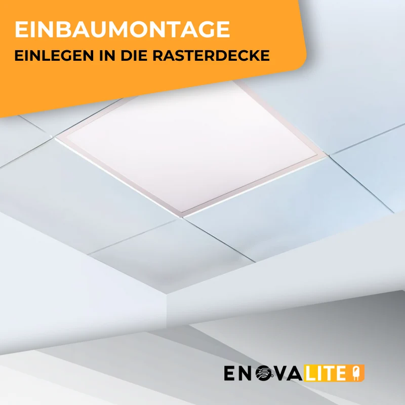 4er-Pack LED Panel, 62x62 cm, 36 W, 3600 lm, 4000 K (neutralweiß)