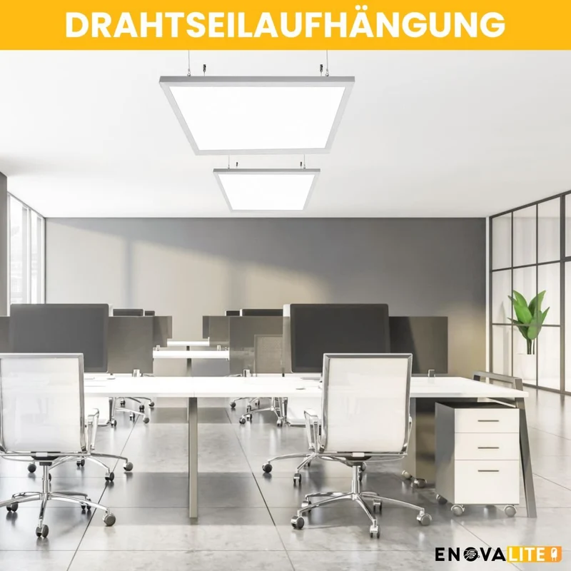 4er Pack LED Panelleuchte UGR<19, 36 W, 3.600 lm, 4000 K (neutralweiß)