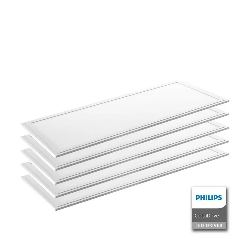 5er Pack LED Panel, 120x30 cm, 36 W, 3600 lm, 4000 K (neutralweiß)