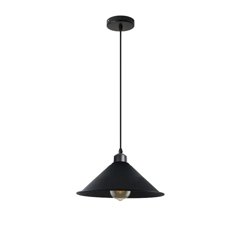 Ledsone Vintage Pendelleuchte Schwarz Ø 22cm ~2994