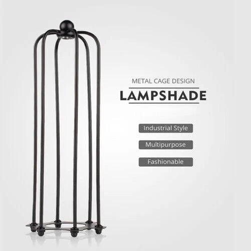 Langem Drahtkäfig-Lampenschirm für E27 Led wandleuchte~2942