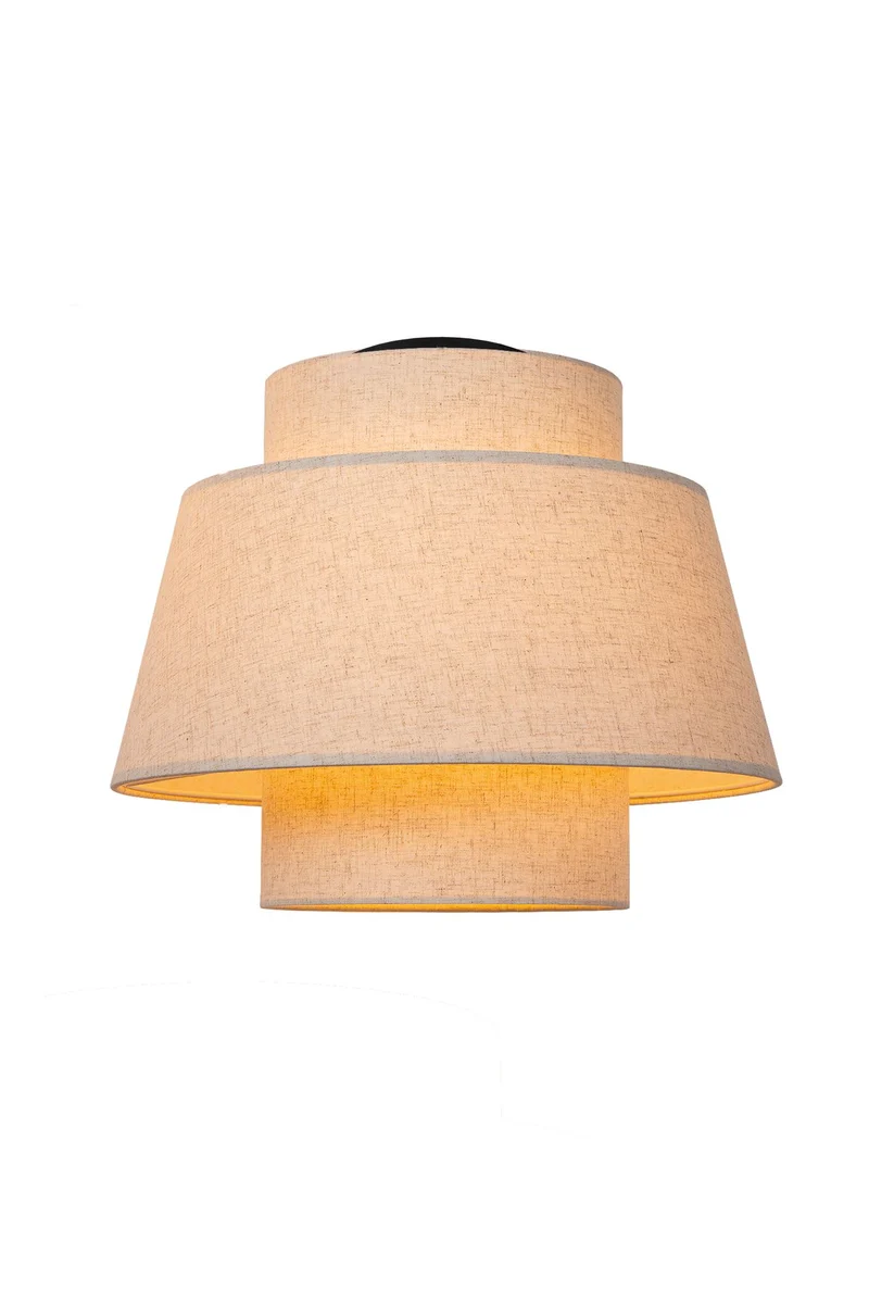 Deckenleuchte Tribute mit Textilschirm rund Beige Ø 40cm