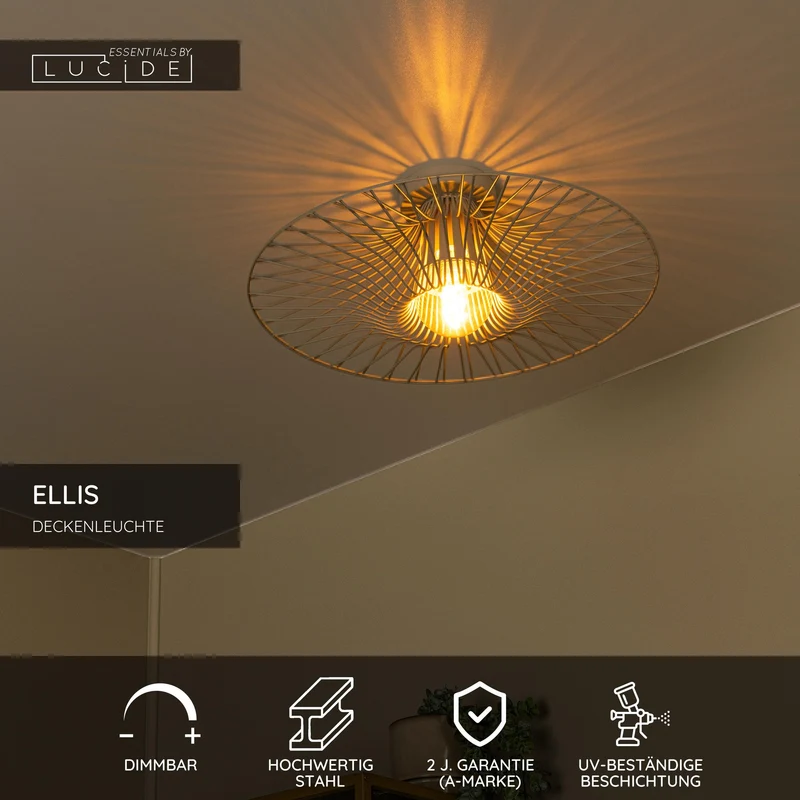 Deckenleuchte Ellis rund Ø 50cm Taupe