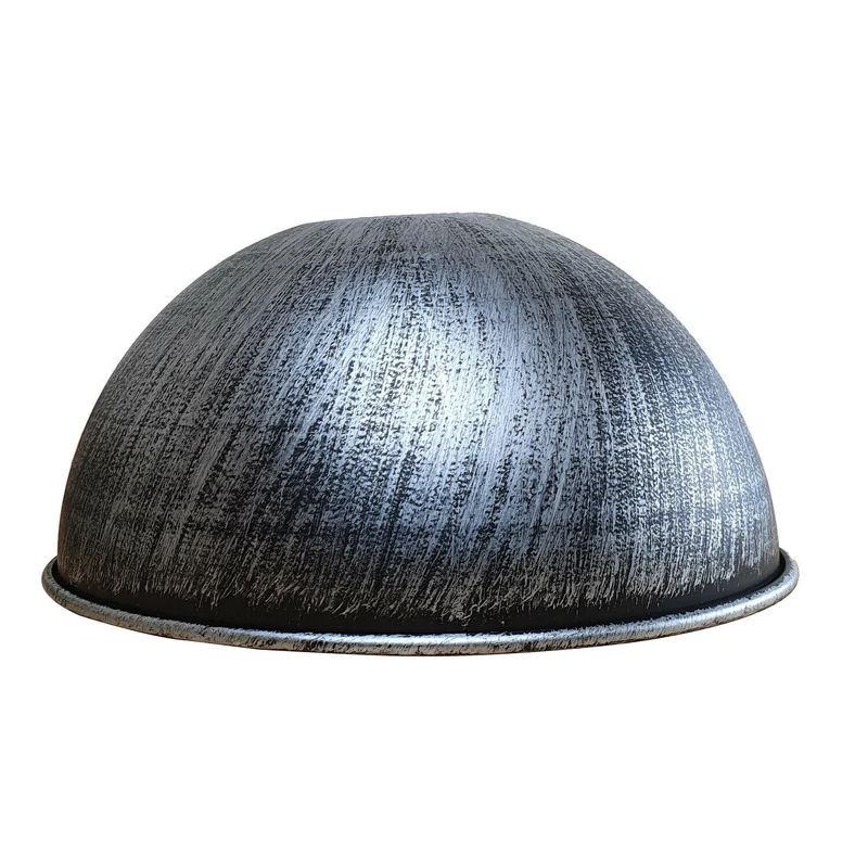 Gebürstetem Silber 210 mm Dome Easy Fit Lichtschirme Moderne Deckenpendellampenschirme~2148
