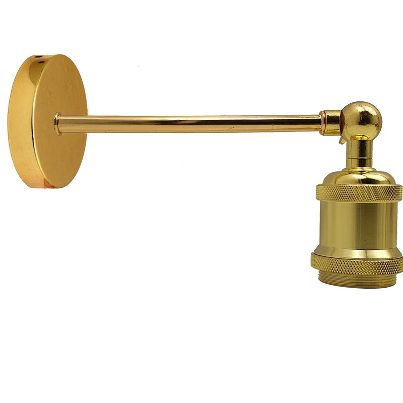 E27 Wandleuchte für Wohn & Esszimmer Antik Französisch Gold ~1780