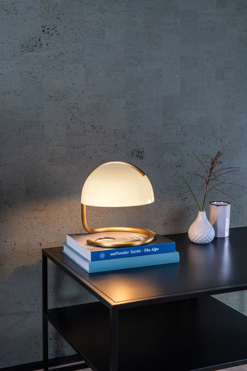 Tischleuchte Cato 1-flammig mit Glasschirm Ø 23,5cm