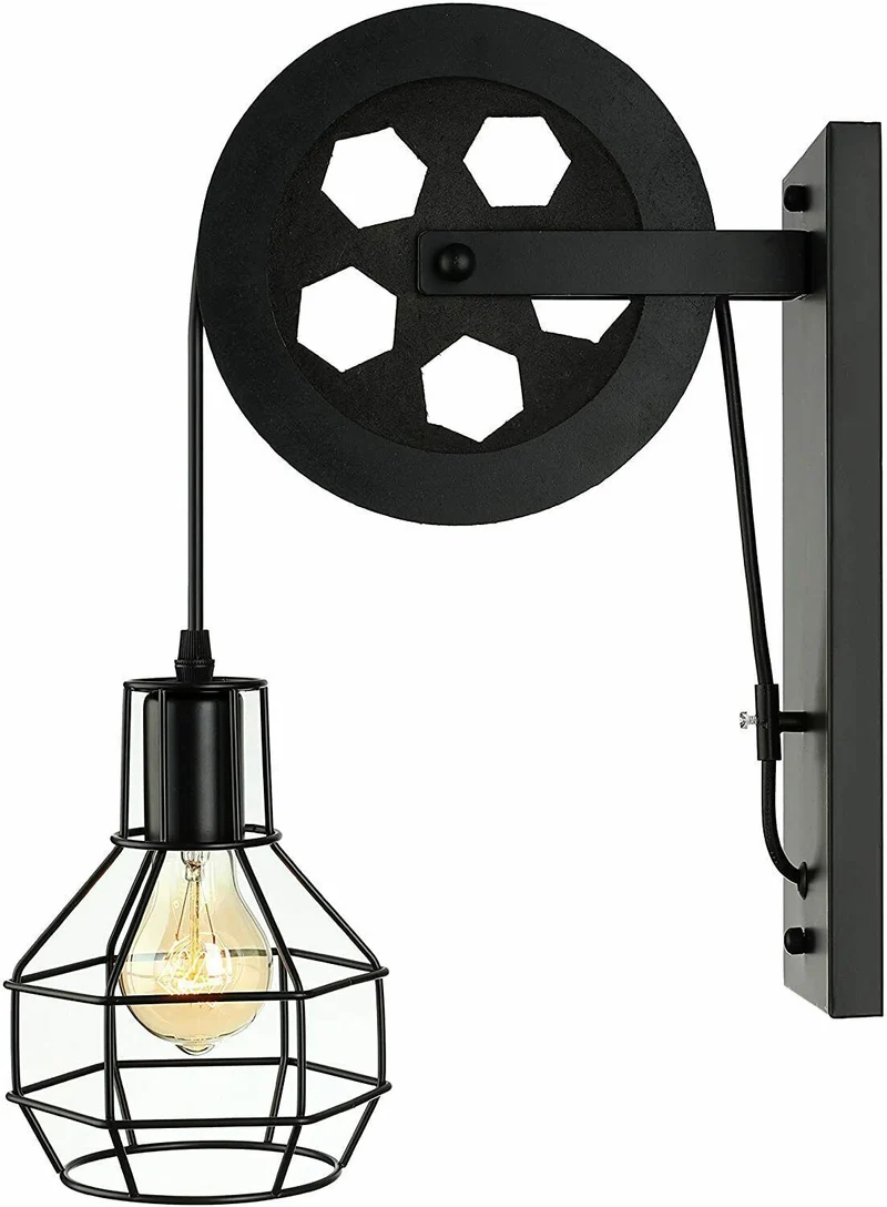 Vintage Industrial Rétro Applique Murale en Métal Lumière