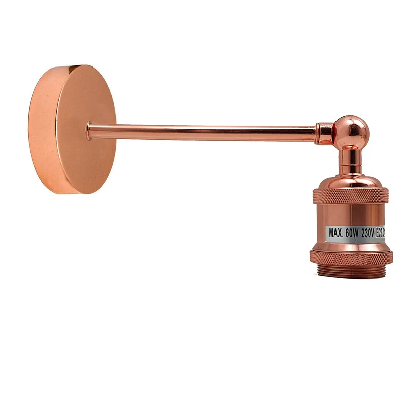 Industrielle Retro Wandleuchte Gold Rose E27 Fassung ~1779