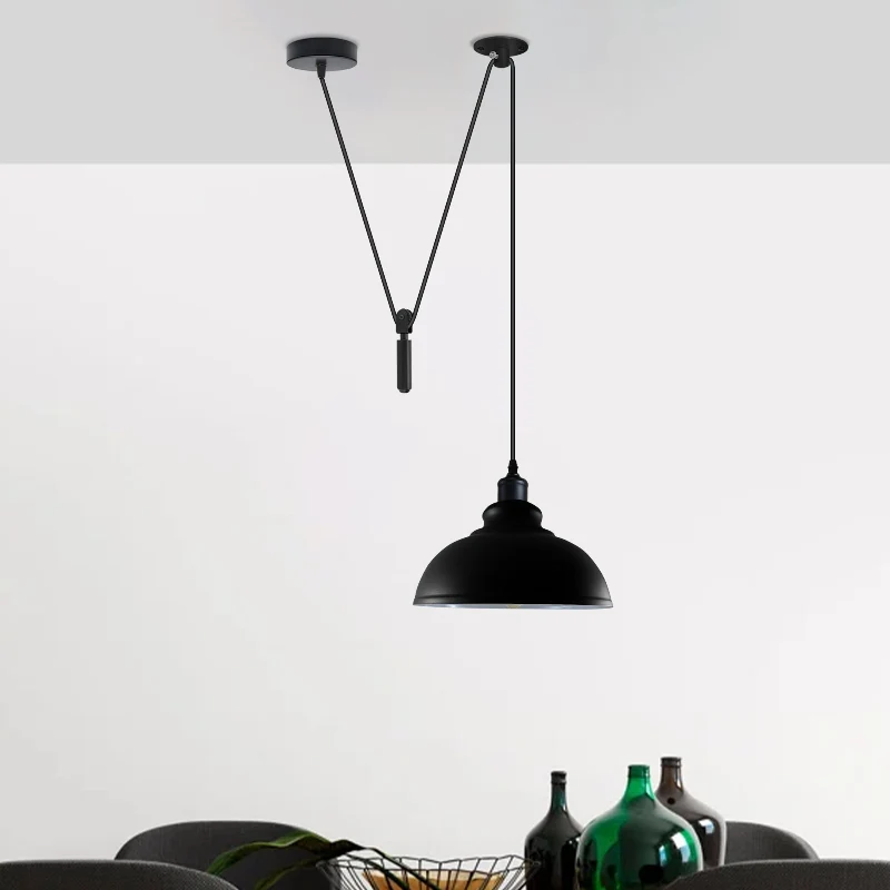 Industrial Pendelleuchte – Höhenverstellbar mit Seilzug, 29cm ~2850