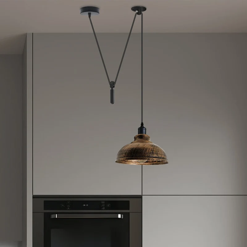Industrial Pendelleuchte – Höhenverstellbar mit Seilzug, 29cm ~2850