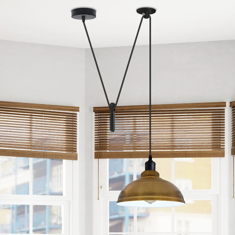 Industrial Pendelleuchte – Höhenverstellbar mit Seilzug, 29cm ~2850