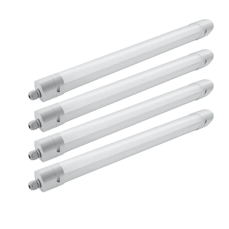 4er LED Feuchtraumleuchte, 65 cm, 18 W, 2070 lm, neutralweiß 4000 K, IP65, durchschleifbar