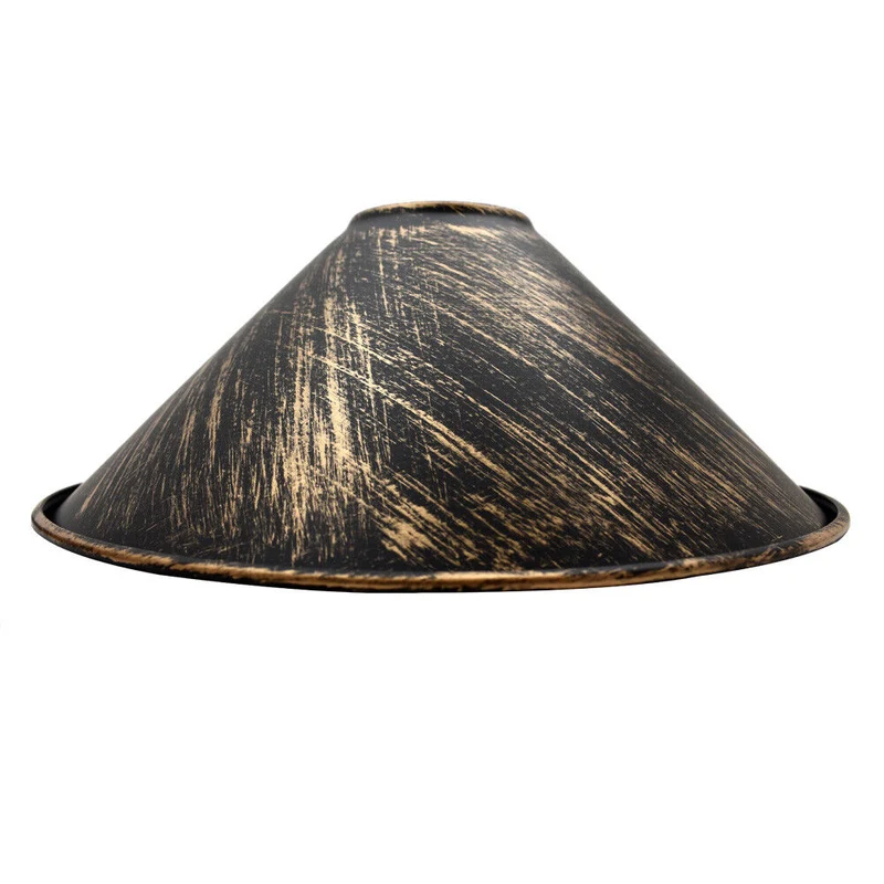 Industrielle Metallwandleuchte – Lampenschirm im Vintage-Stil mit reduzierter Platte~3426