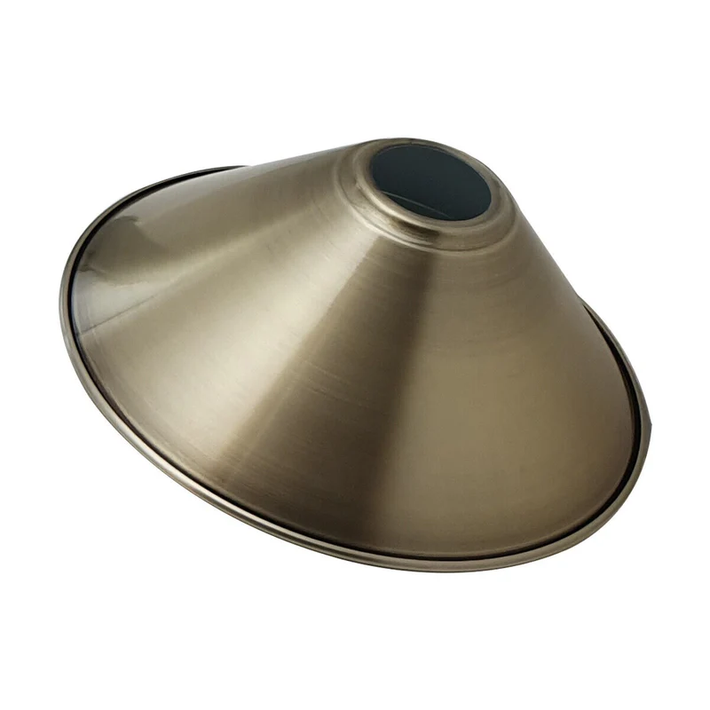 Industrielle Metallwandleuchte – Lampenschirm im Vintage-Stil mit reduzierter Platte~3426