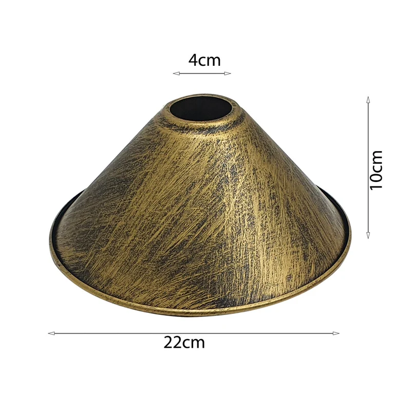 Industrielle Metallwandleuchte – Lampenschirm im Vintage-Stil mit reduzierter Platte~3426