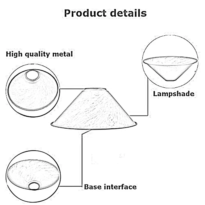 Industrielle Metallwandleuchte – Lampenschirm im Vintage-Stil mit reduzierter Platte~3426