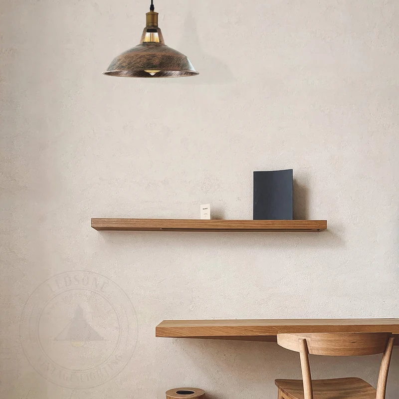 Retro Lustre Suspension Industrielle Plafonnier Abat-jour en métal 3PCS