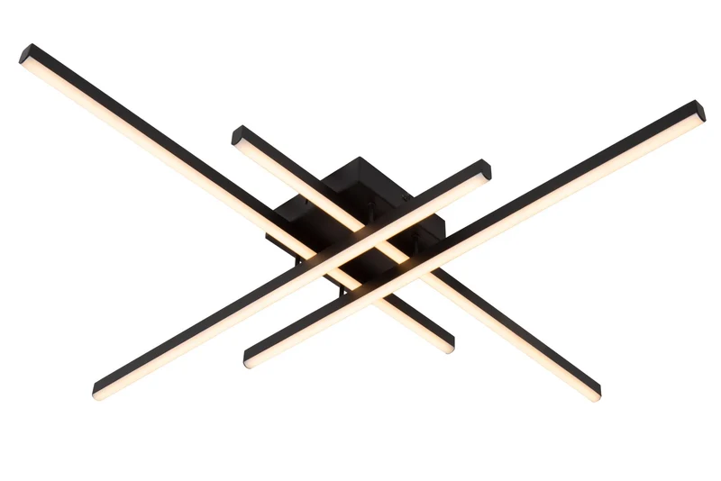 LED-Deckenleuchte Novak dimmbar CCT Schwarz 80cm