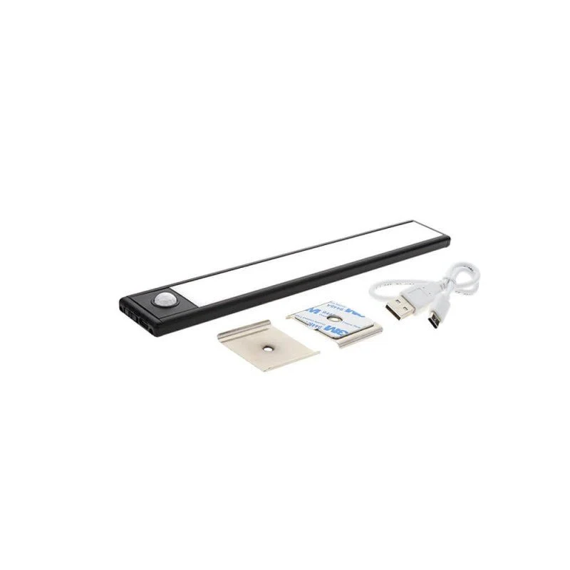 LED Schrankleuchte mit Bewegungsmelder, 1,5 W, 24 cm, 100 lm, 3000 K (warmweiß), schwarz