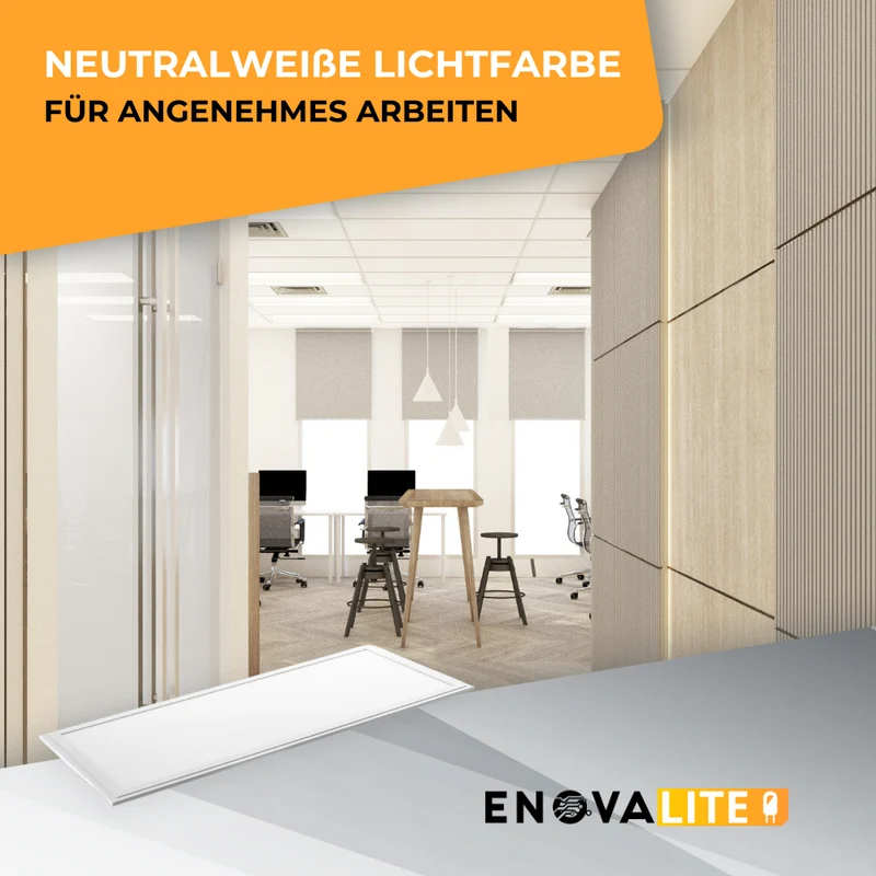 LED Panel 120x30 cm, 36 W, 3.600 lm, 4000 K (neutralweiß)