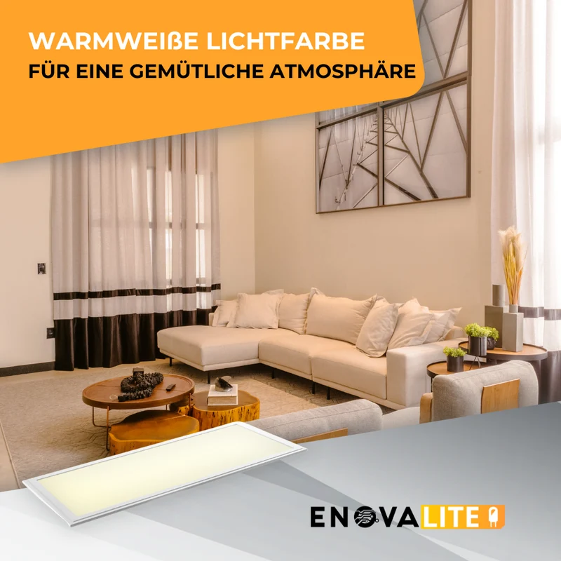 LED Panel, 120x30 cm, 36 W, 3600 lm, 3000 K (warmweiß)