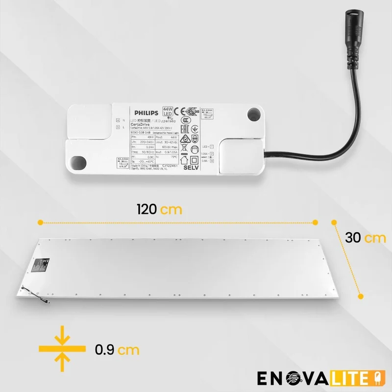 LED Panel, 120x30 cm, 36 W, 3600 lm, 3000 K (warmweiß)
