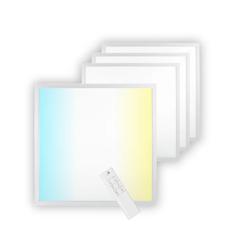 4er Pack LED CCT Panelleuchte, dimmbar, 36 W, 3.600 lm, 3000–6000 K