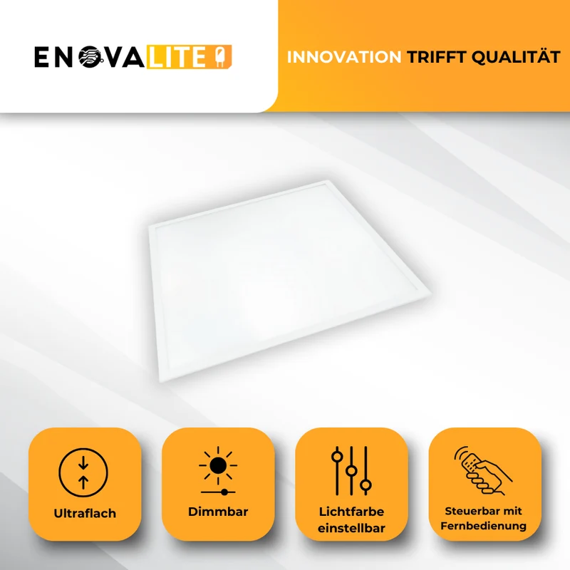 4er Pack LED CCT Panelleuchte, dimmbar, 36 W, 3.600 lm, 3000–6000 K