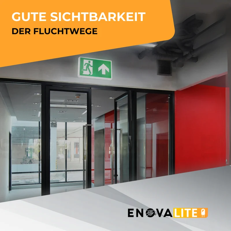 LED-Fluchtwegleuchte mit Fernbedienung, Notstromakku 3h, TEST-Funktion, IP65