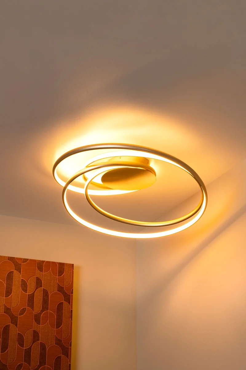 LED-Deckenleuchte Sardana dimmbar Messing