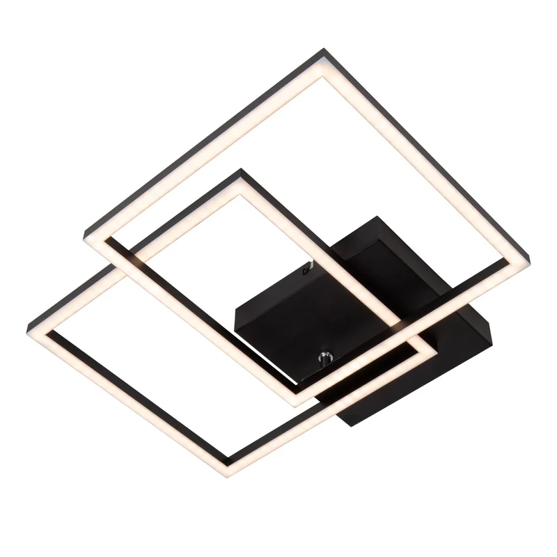 LED-Deckenleuchte Arianne CCT quadratisch 41x41cm Schwarz