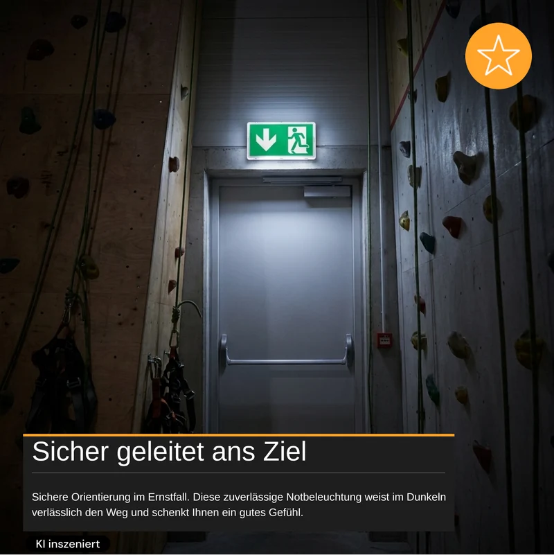LED-Fluchtwegleuchte mit Notstromakku 3h, TEST-Funktion, Dauer- und Notbetrieb, IP65